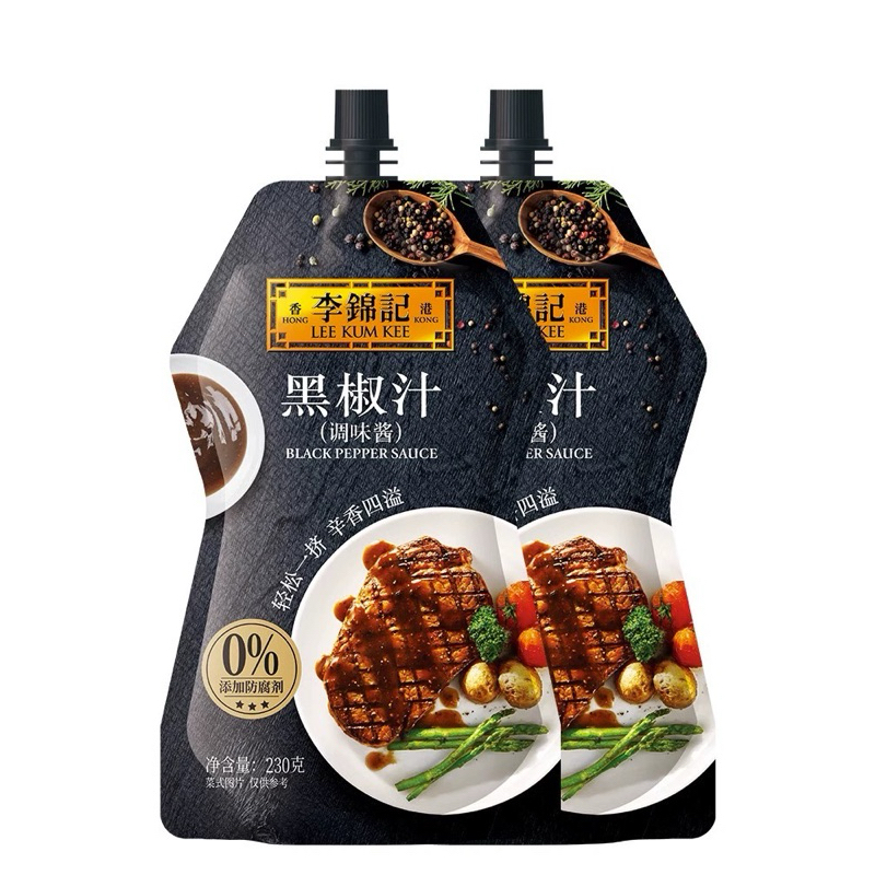 🍯 ซอสพริกไทดำ (ถุง) ลีกุมกี่ Lee  Kum Kee Black Pepper Sauce 李锦记 黑椒汁袋装 ความอร่อย สไตล์ฮ่องกง 230g