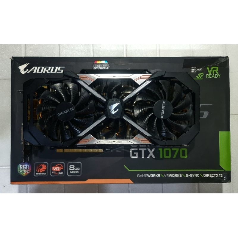 AORUS GeForce GTX 1070 GDDR5 8GB การ์ดจอมือสองสภาพสวย