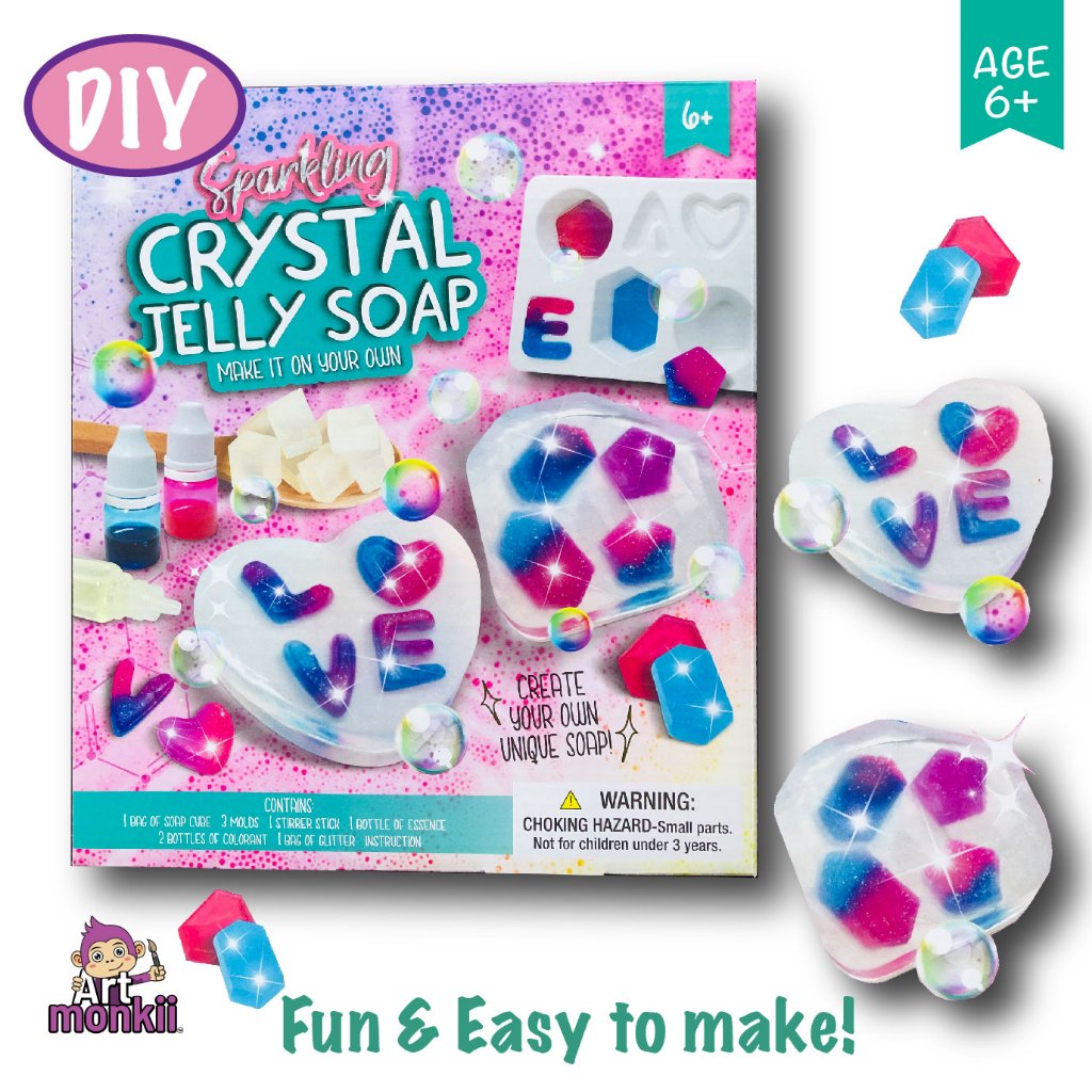 DIY Jelly Soap Making kit- Age 6 +, Kids DIY art and crafts, soap making, Kids toys, Kids DIY Craft Kit