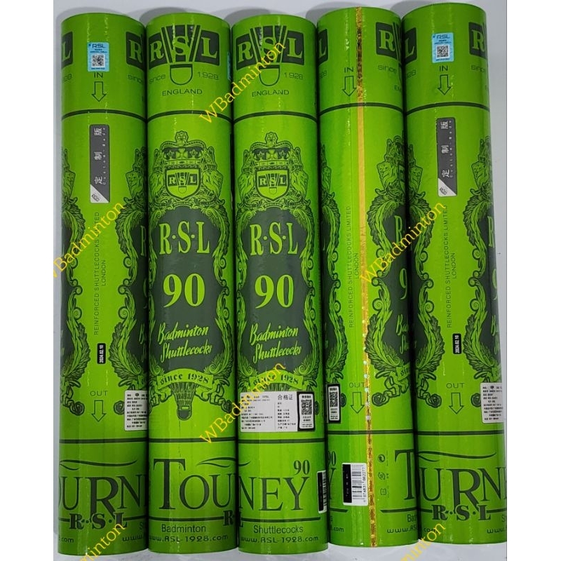 ลูกแบดมินตัน RSL แท้ 100% No.90 (หลอดสีเขียวอ่อน) ขนห่าน speed 76 ทนทาน วิถีดี