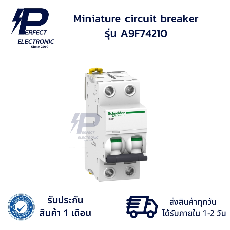A9F74210 Miniature circuit breaker Schneider Electric iC60N - มิเนียเจอร์เซอร์กิตเบรกเกอร์ มีสินค้าพ