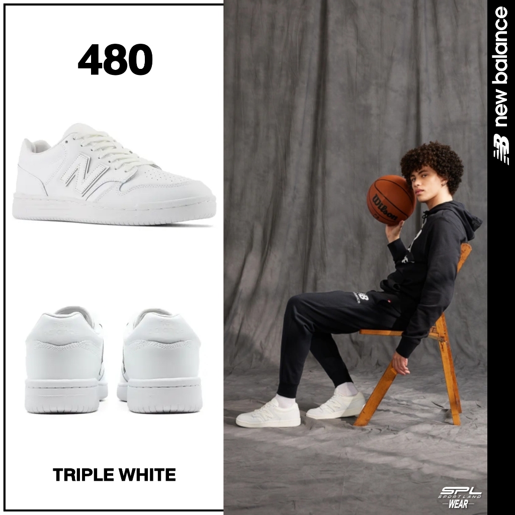 New Balance นิวบาลานซ์ รองเท้าผ้าใบ รองเท้าลำลอง NB M 480 LFSTY BB480L3W WH (3200)