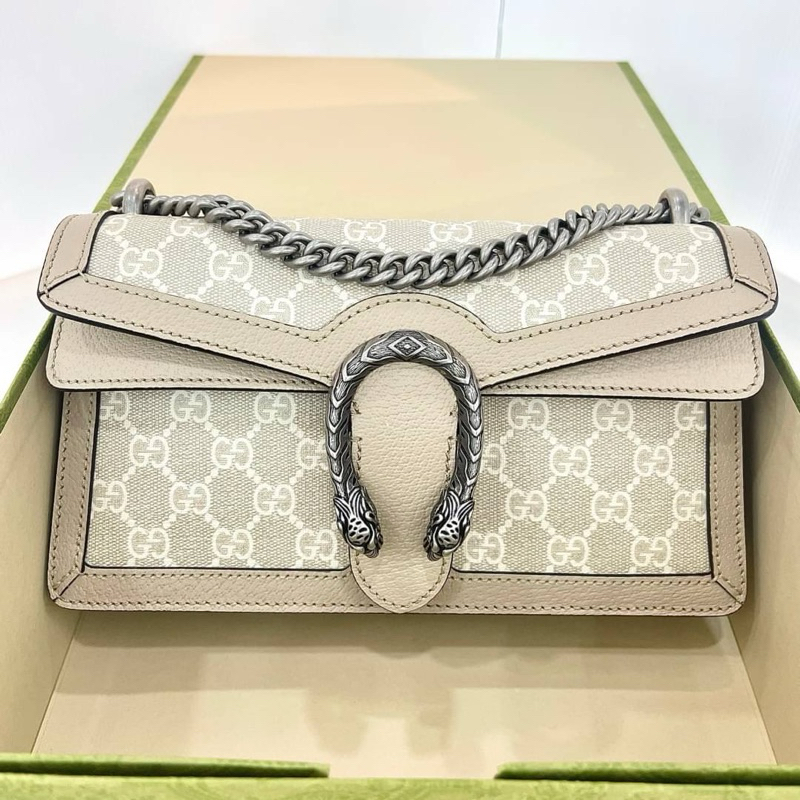 New (Kept) Gucci Dionysus Small White Beige