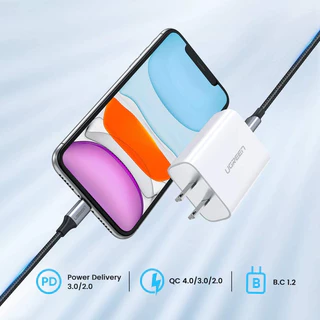 ของแท้💯 UGREEN ปลั๊กชาร์จไว USB C 20W PD 3.0 สําหรับ iPhone 17 16 15 14 13 12 Pro Max Galaxy Pixel 4 3 iPad Mini