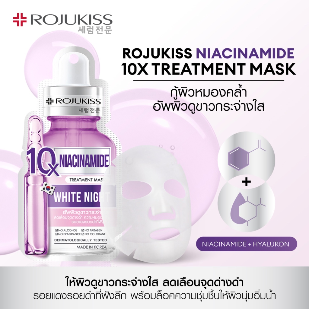 ROJUKISS - Niacinamide 10x Treatment Mask 3 ซอง