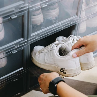 Tower Box Standard "Black" (2 boxes) - กล่องใส่รองเท้าสีดำใส