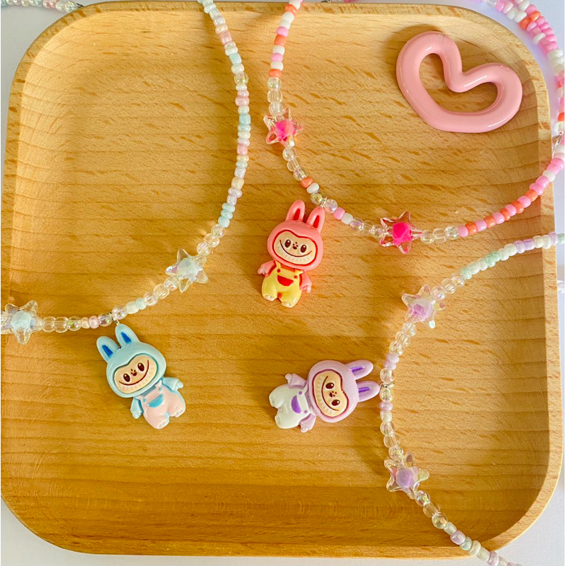สร้อยคอ ลาบูบู้ Labubu สีสันสดใสๆ
