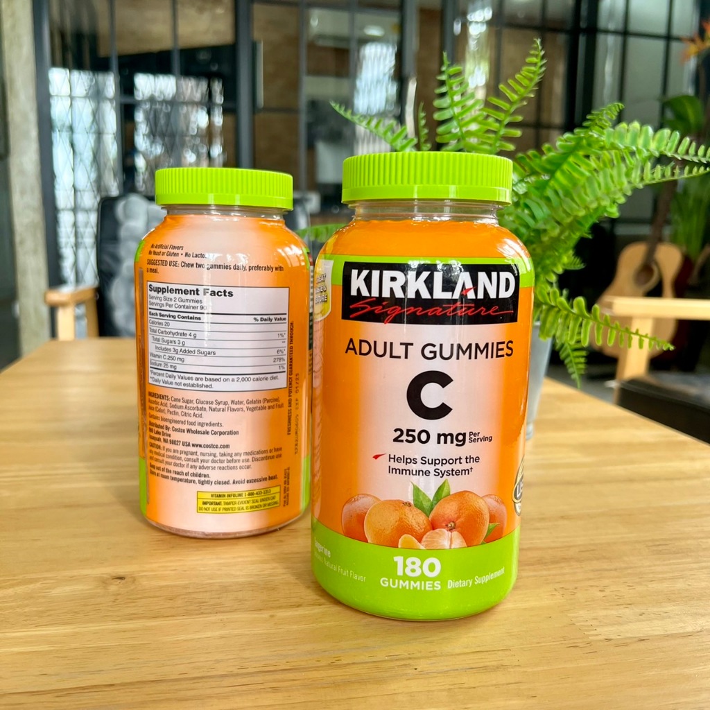 💥พร้อมส่ง!!!💥แท้ 100% Kirkland Signature Vitamin C 250 mg. Adult (180 Gummies) กัมมี่ C🍊แบบเคี้ยว เยลลี่วิตามิน