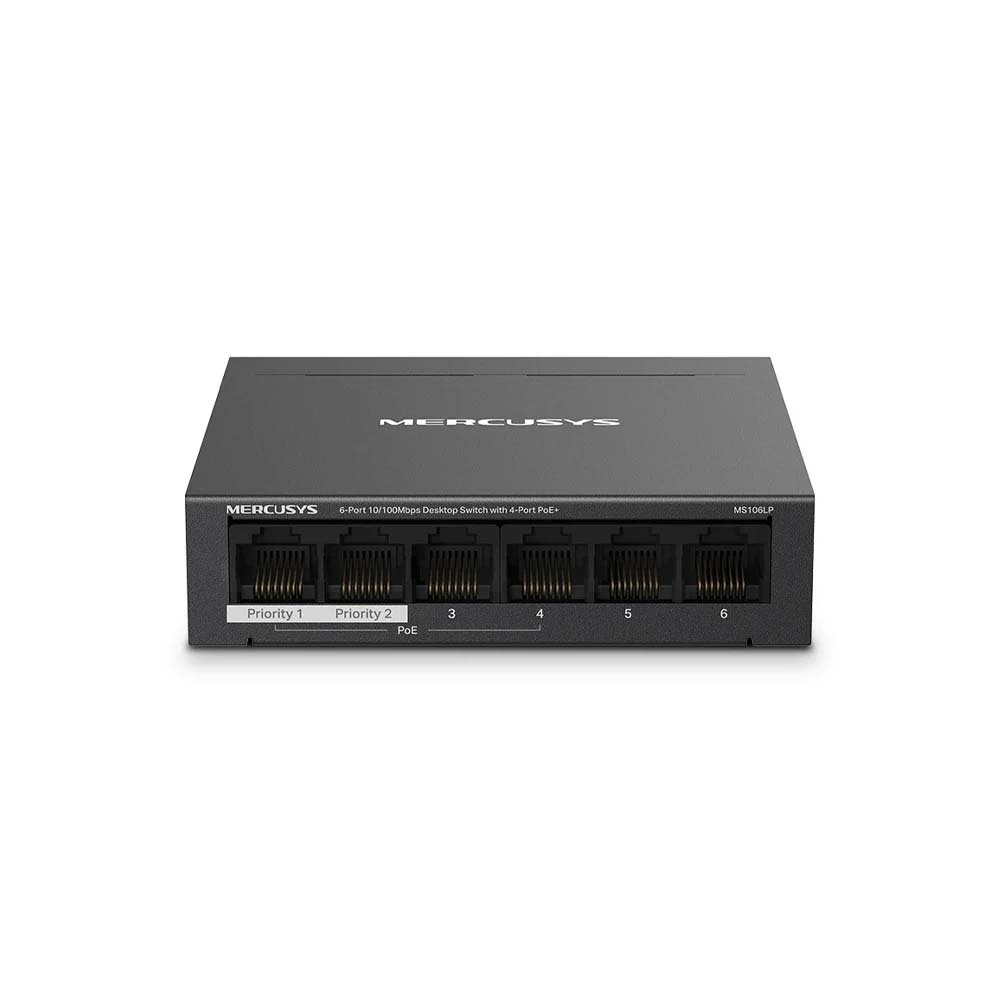 Switching Hub 6 Port MERCUSYS (MS106LP) 6 Port (4-Port PoE)(4)