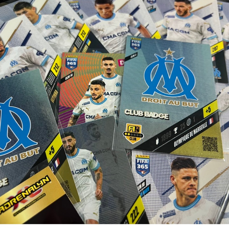 OLYMPIQUE DE MARSEILLE / ADRENALYN XL PANINI CARDS / FOOTBALL 365 2024  / Choose From List + FREE GIFT