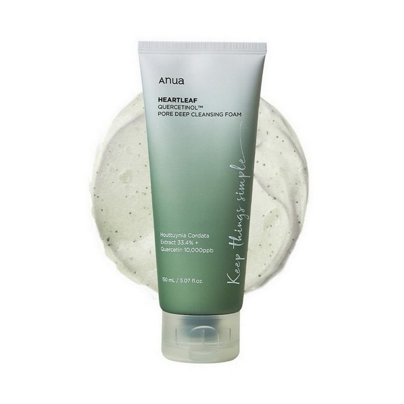 [ของแท้ ส่งไว] Anua Heartleaf Quercetinol โฟมล้างหน้า ทําความสะอาดผิวหน้า อย่างล้ําลึก ช่วยผลัดเซลล์
