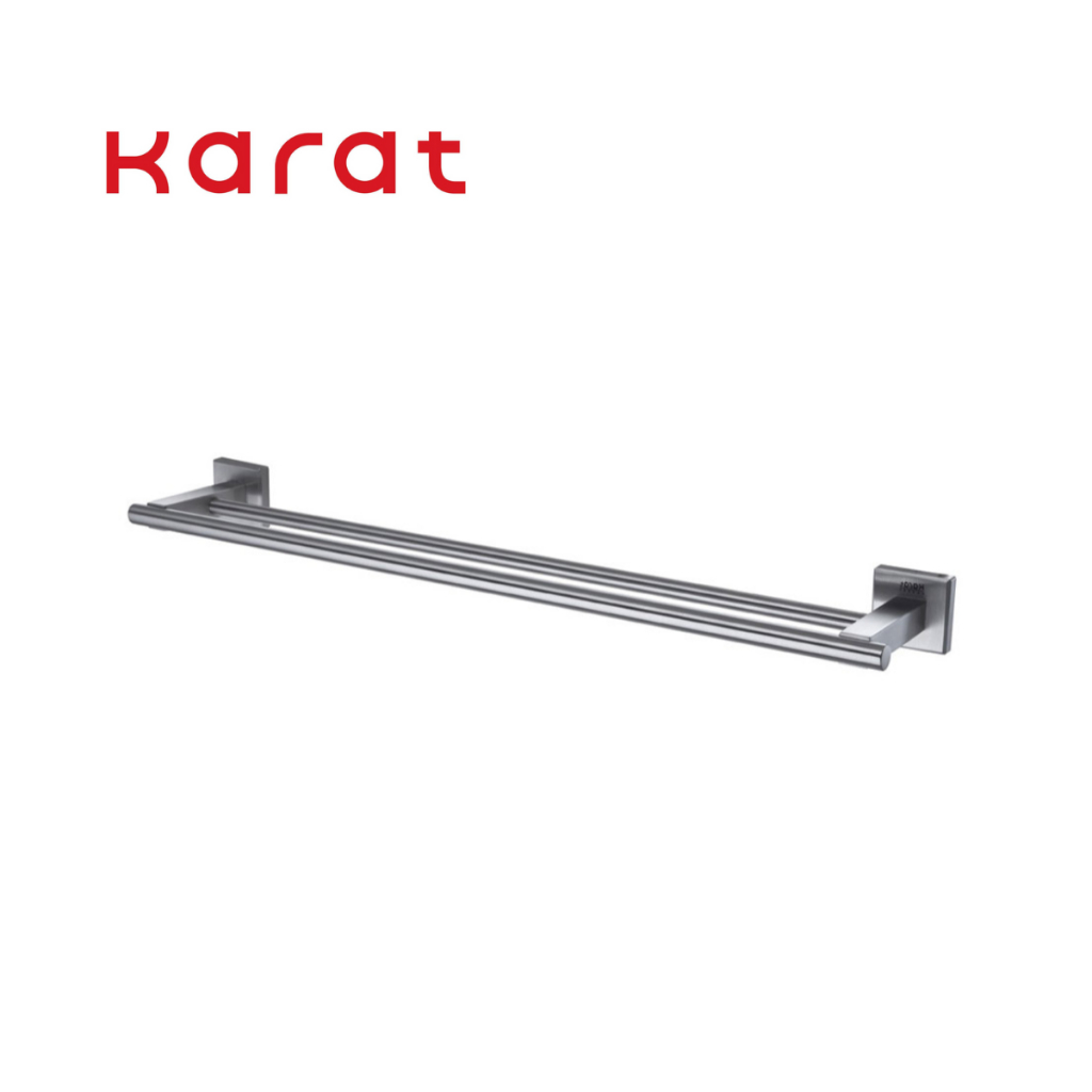 ราวแขวนผ้า ราวแขวนผ้าขนหนู ราวแขวนผ้าเช็ดตัว ราวตากผ้า ในห้องน้ำ KARAT รุ่น KB-42-632-ST ยาว 60 CM. สีโครเมี่ยม