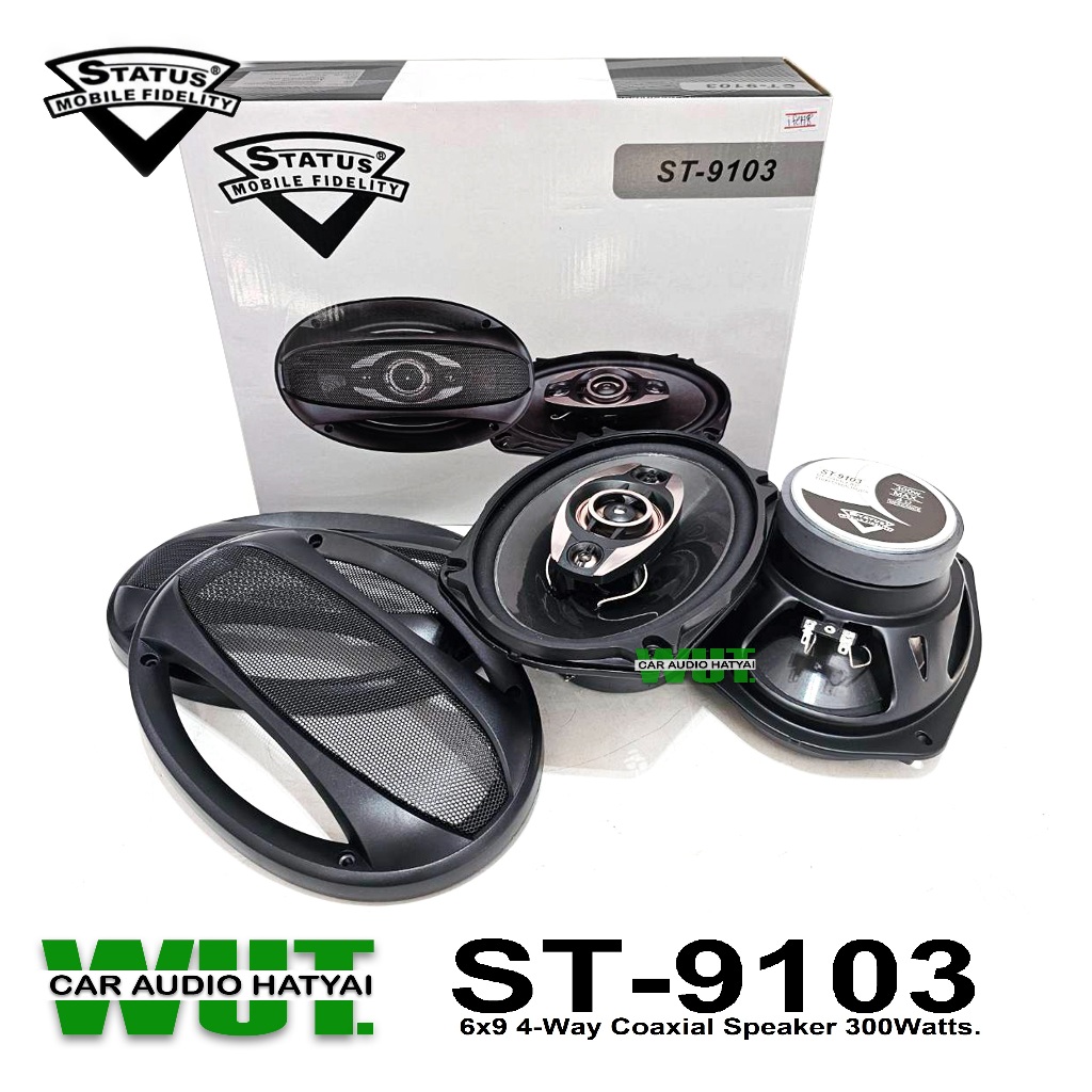 STATUS Speaker Coaxial ลำโพงรถยนต์ เสียงกลางแหลม 6x9นิ้ว แกนร่วม 4ทาง 300วัตต์ Status ST-9103