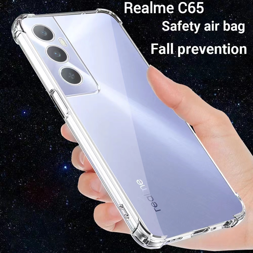 Realme C75X/Realme C75/Realme C65ตรงรุ่น(พร้อมส่งในไทย)เคสTPUใสกันกระแทกแบบคลุมกล้องRealme C65