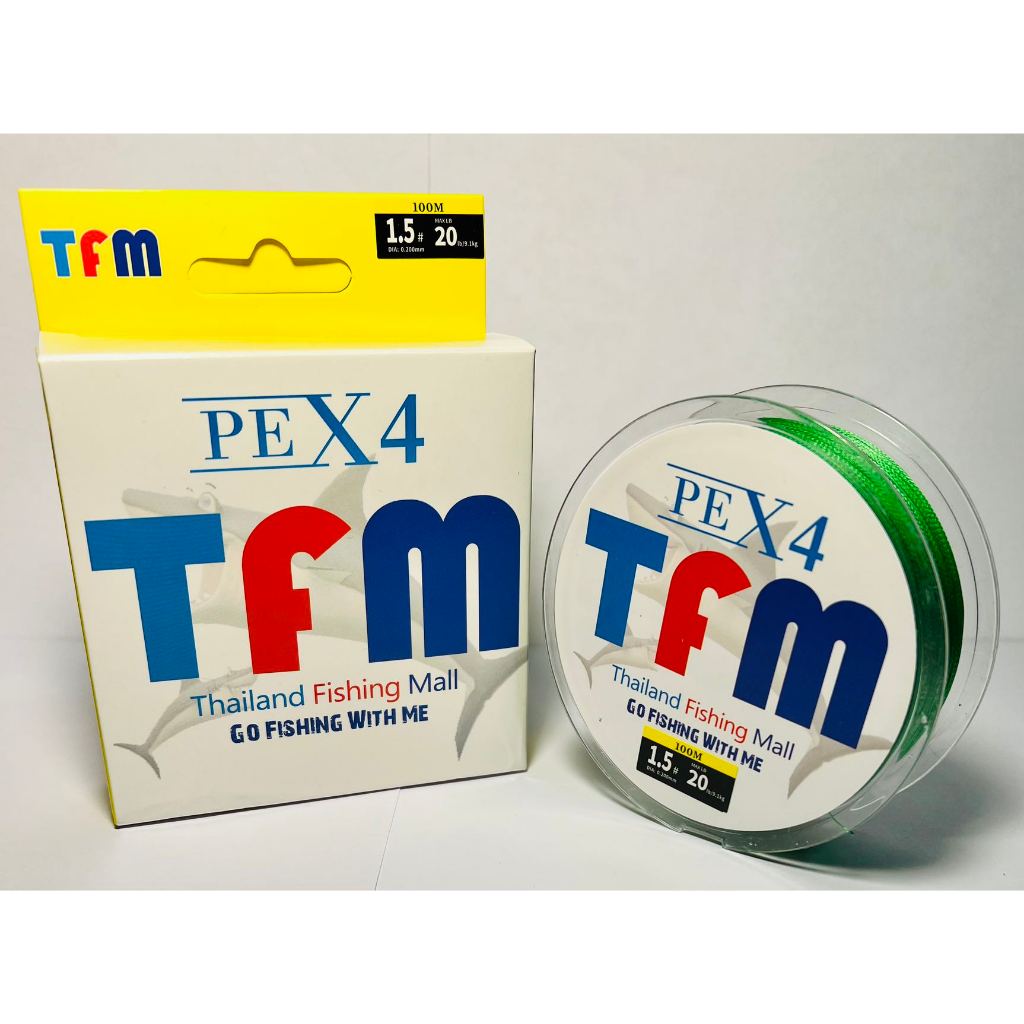 1-2 วัน(รวดเร็วทันใจ) TFM X4 100M GREEN สายPE ถัก 4 สีเขียว เหนียว ทน ยาว 100 เมตร【Aries168】
