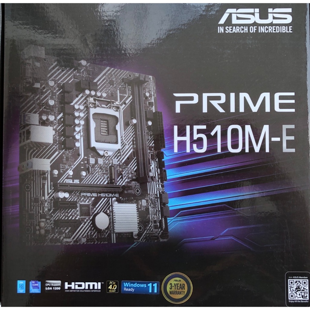 MAINBOARD (เมนบอร์ด) 1200 ASUS PRIME H510M-E มือสอง