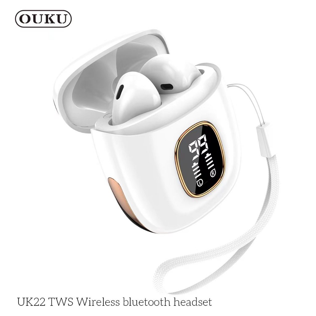 ใหม่!!OUKU รุ่น UK22 หูฟังบลูทูธ TWS wireless bluetooth headset Ver 5.3 เชื่อมต่อง่าย ใช้งานต่อเนื่อง 5 ชั่วโมง พร้อมส่ง