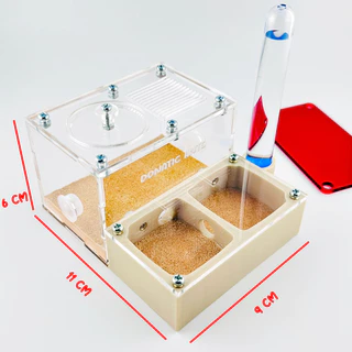 รังเลี้ยงมด 3D แนวนอน ขนาด M พร้อมหลอดทำความชื้น - Donatic Ants