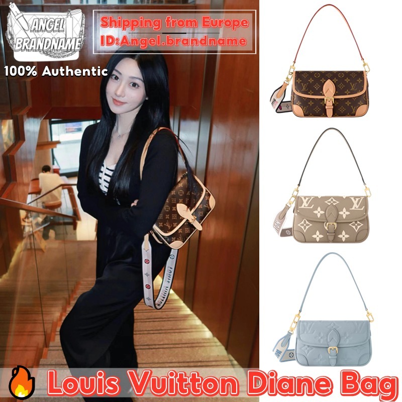 🔥🆕หลุยส์วิตตอง Louis Vuitton Diane Bag Nano Diane Bag With shoulder straps สุภาพสตรีกระเป๋าสะพายไหล่
