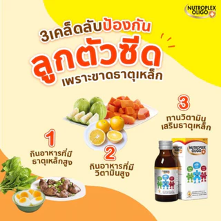 ✨Nutroplex Oligo Plus นิวโทรเพล็กซ์ โอลิโก พลัส วิตามิน เสริมอาหาร รสส้ม สำหรับเด็ก ขนาด 60/100 ml