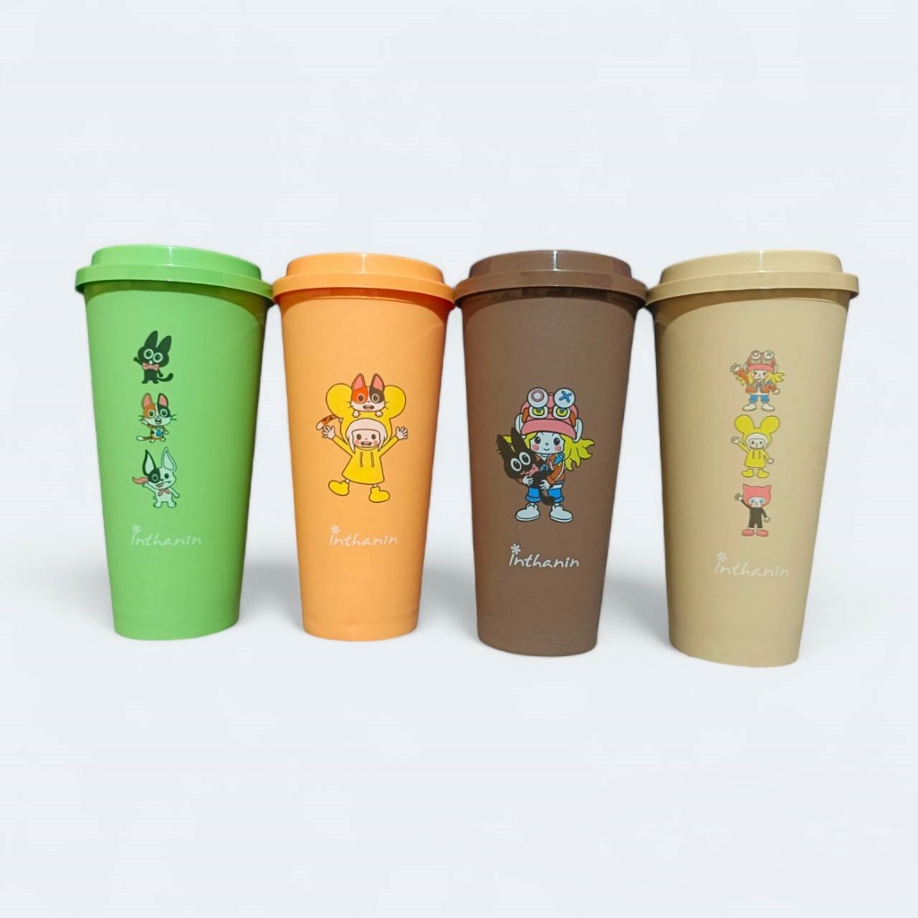 แก้วน้ำสุดน่ารัก REUSABLE CUP Inthanin X LonelyPop