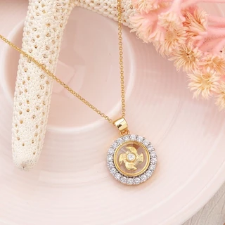 พร้อมส่ง!! กังหันวัดแชกงหมิว สร้อยคอพร้อมจี้กังหันนำโชค สร้อยคอทอง 24K เพิ่มทรัพย์ ร่ำรวย ใส่แล้วรวย