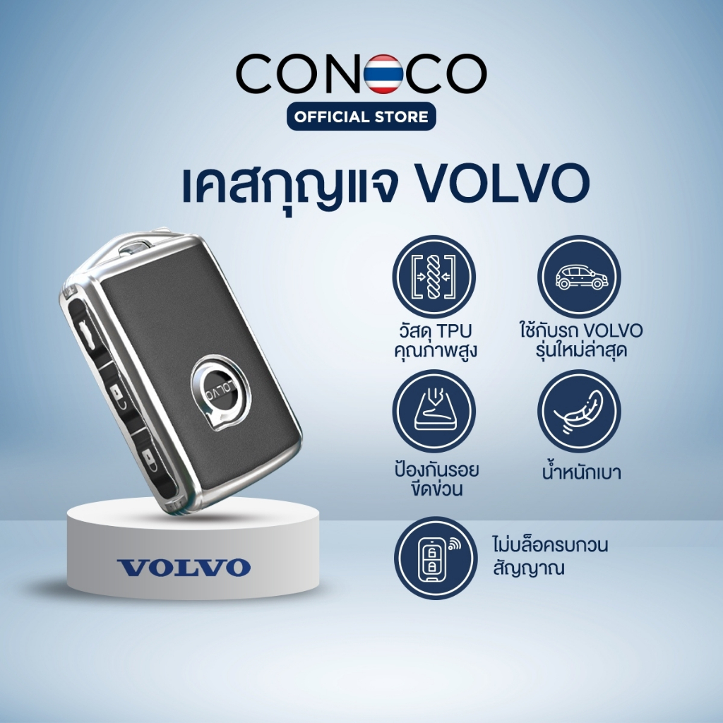 เคสกุญแจ VOLVO รุ่นใหม่ล่าสุด Car Key Case TPU