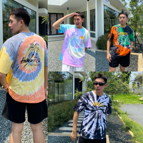 เสื้อกล้ามมัดย้อม , เสื้อยืดมัดย้อม (สกรีนสีสวยๆพาสเทล)