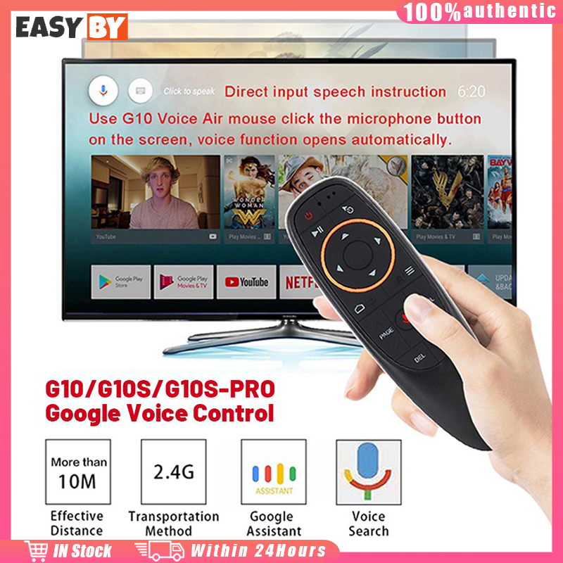 รีโมทควบคุมระยะไกล 17 คีย์ G10 / G10S/ G10S RPO สําหรับสมาร์ททีวีควบคุมด้วยเสียง Voice Air Mouse Rem