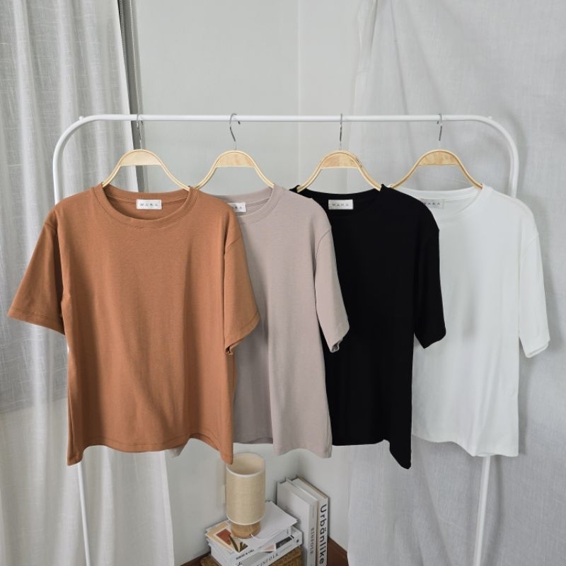 [ U22 ] WARA เสื้อคอกลมแขนสั้น โอเวอร์ไซส์ ผ้า COTTON SPANDEX ราคา ถูกที่สุด ดีลบีเคเค แกลเลอรีภาพที่ 8