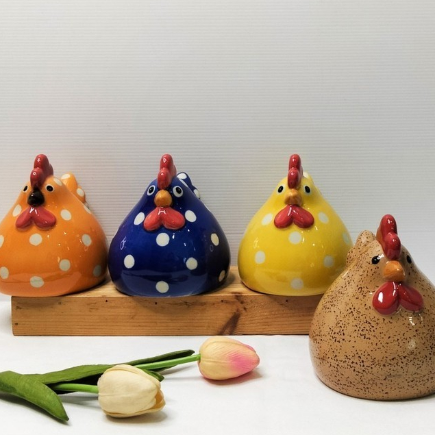 ตุ๊กตาเซรามิคแต่งสวน ตุ๊กตาไก่ เซรามิก ไก่อู แต่งสวน ของแต่งบ้าน ตุ๊กตาแต่งสวน
