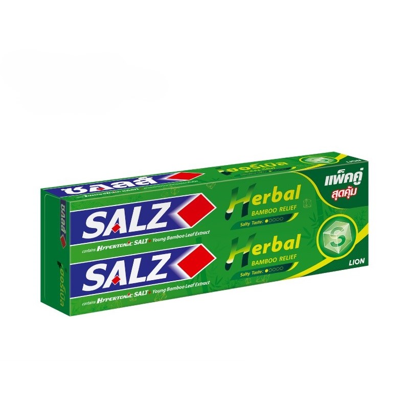 [แพ็คคู่] SALZ Herbal Bamboo Relief ยาสีฟัน ซอลส์ เฮอร์เบิล แบมบู รีลีฟ (140 กรัม 2 หลอด)