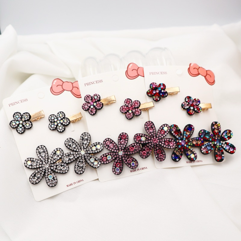 WFH กิ๊บติดผม แปะเพชร ลายหัวใจ ผีเสื้อ ดาว หงส์ มีหลายแบบ สีสันสดใส - รูปที่ 3