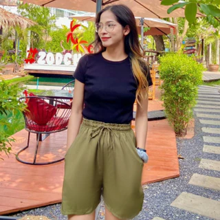 กางเกงขาสั้น เอว30-54นิ้ว คนอ้วน สาวอวบ สาวอ้วน ตัวใหญ่ Oversize โอเวอร์ไซส์ PlusSize+ พลัสไซส์ Earthtone เอิร์ธโทน