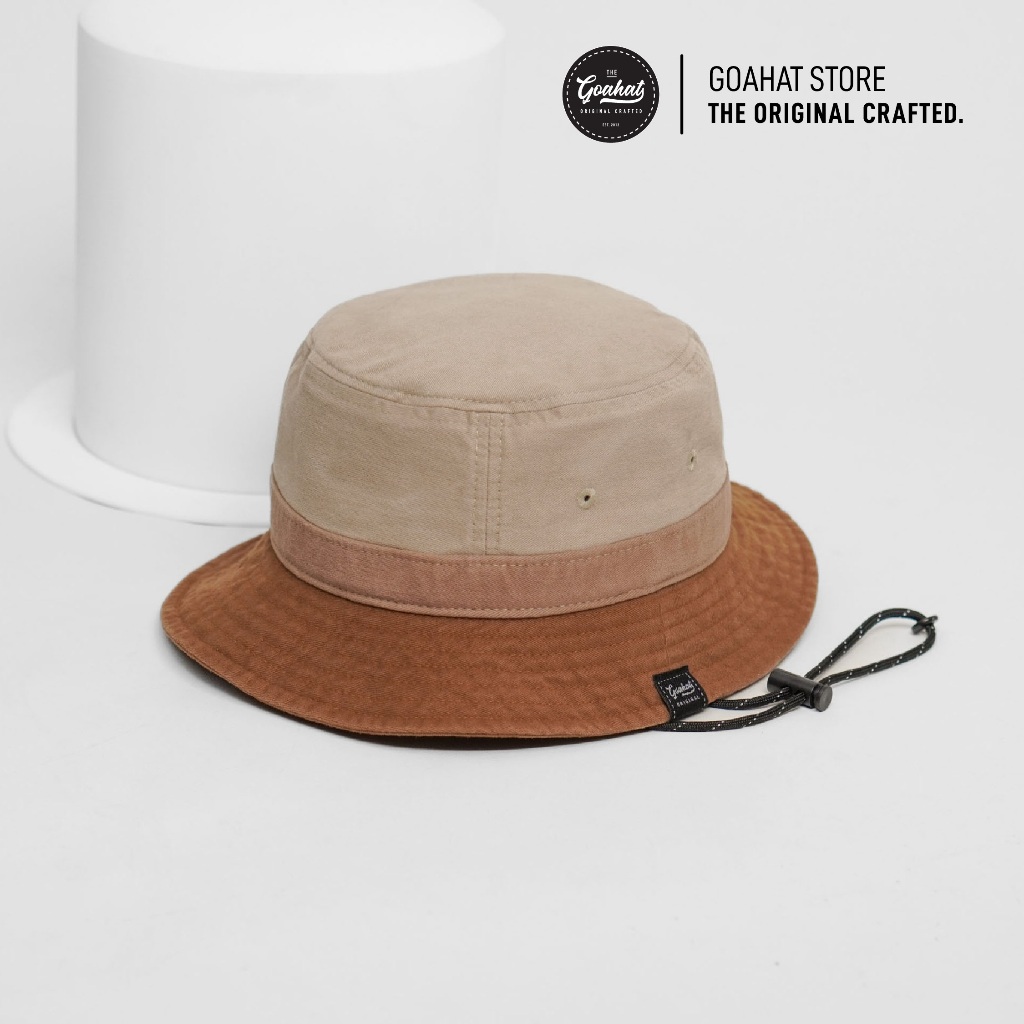 G113 Sand หมวกบักเก็ต Cotton washed ฟอกเฟด สไตล์สตรีท เบา ใส่สบาย มีซับใน ระบายอากาศได้ดี