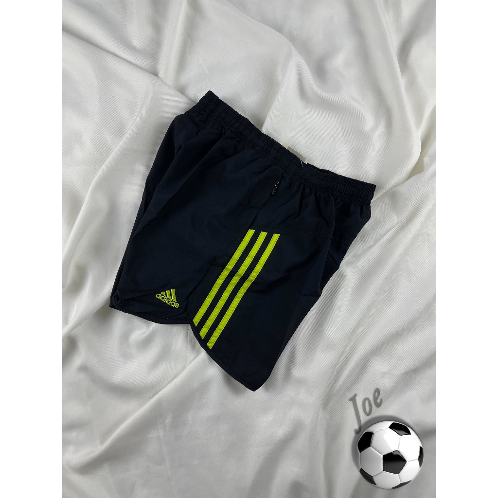 กางเกงออกกำลังกาย กางเกงกีฬาผู้ชาย ขาสั้น Adi. (Pocket, Black wt. Green)