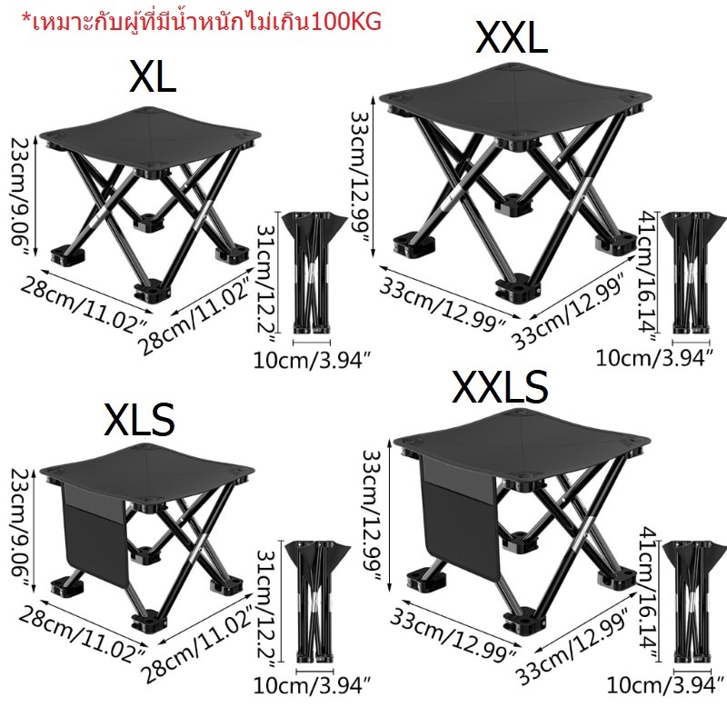 เก้าอีกพับได้ เก้าอี้สนามพกพา แถมถุงเก็บ ใช้งานกางเต็นท์ เดินป่า ตกปลา ปิคนิค และกิจกรรมกลางแจ้ง - รูปที่ 2