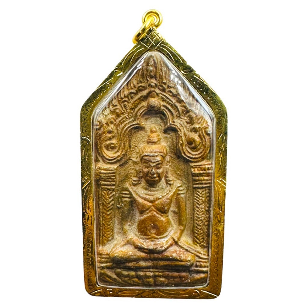พระยอดขุนพล เนื้อชิน กรุวัดพระศรีรัตนมหาธาตุ(กรุเก่า) จ.ลพบุรี พร้อมเลี่ยมกรอบทองไมครอน