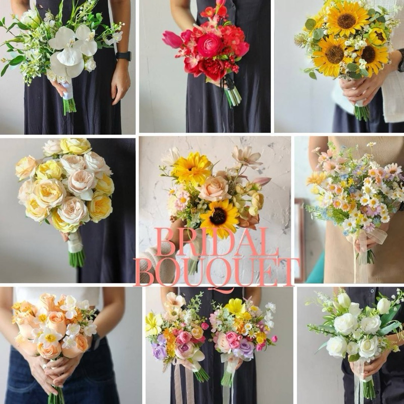 💐ช่อดอกไม้ถ่ายพรีเว็ดดิ้ง ช่อเจ้าสาวราคาน่ารัก ดอกไม้เกรดเสมือนจริง🤍🩷