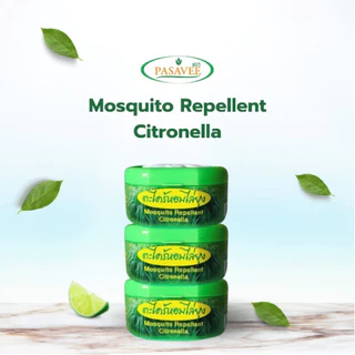 พัสวีเจลตะไคร้หอมไล่ยุง (3 ชิ้น) Pasavee Citronella Mosquito Repellent Gel 50g.