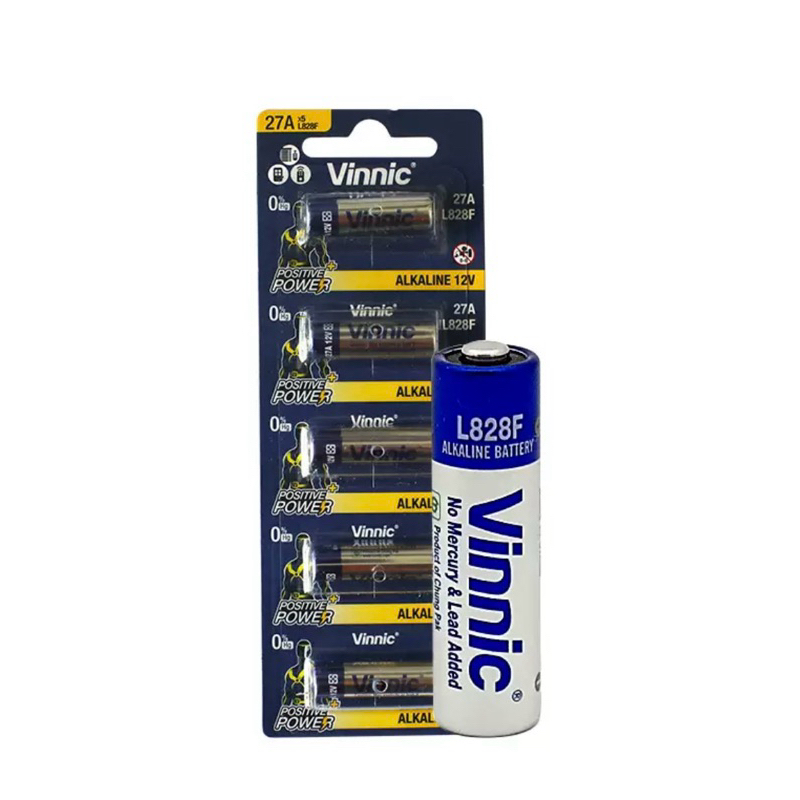 ถ่านรีโมทVinnic L828F/27A/27AE ของแท้(1แผง5ก้อน)