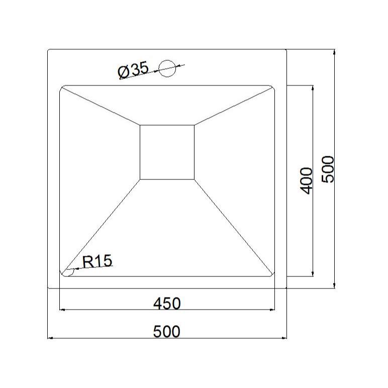 TEKA อ่างล้างจาน ซิงค์สแควร์ 1หลุมTEKA รุ่น TQ 50*สแตนเลส แถมฟรีก๊อกน้ำเย็น - รูปที่ 2
