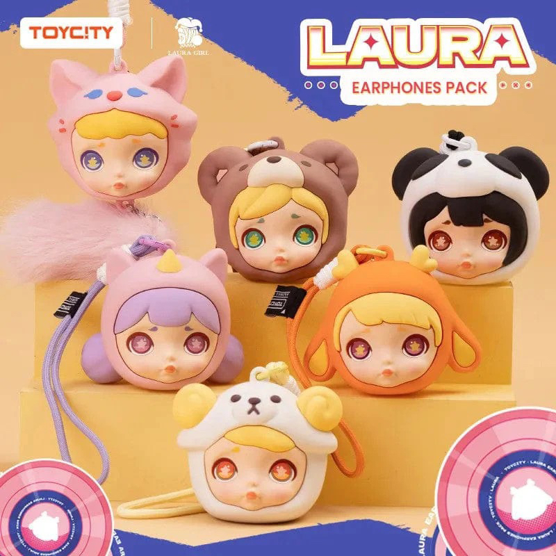 พร้อมส่ง Laura Animal Earphone แบบเช็คการ์ดไม่แกะซอง ส่งจากไทย