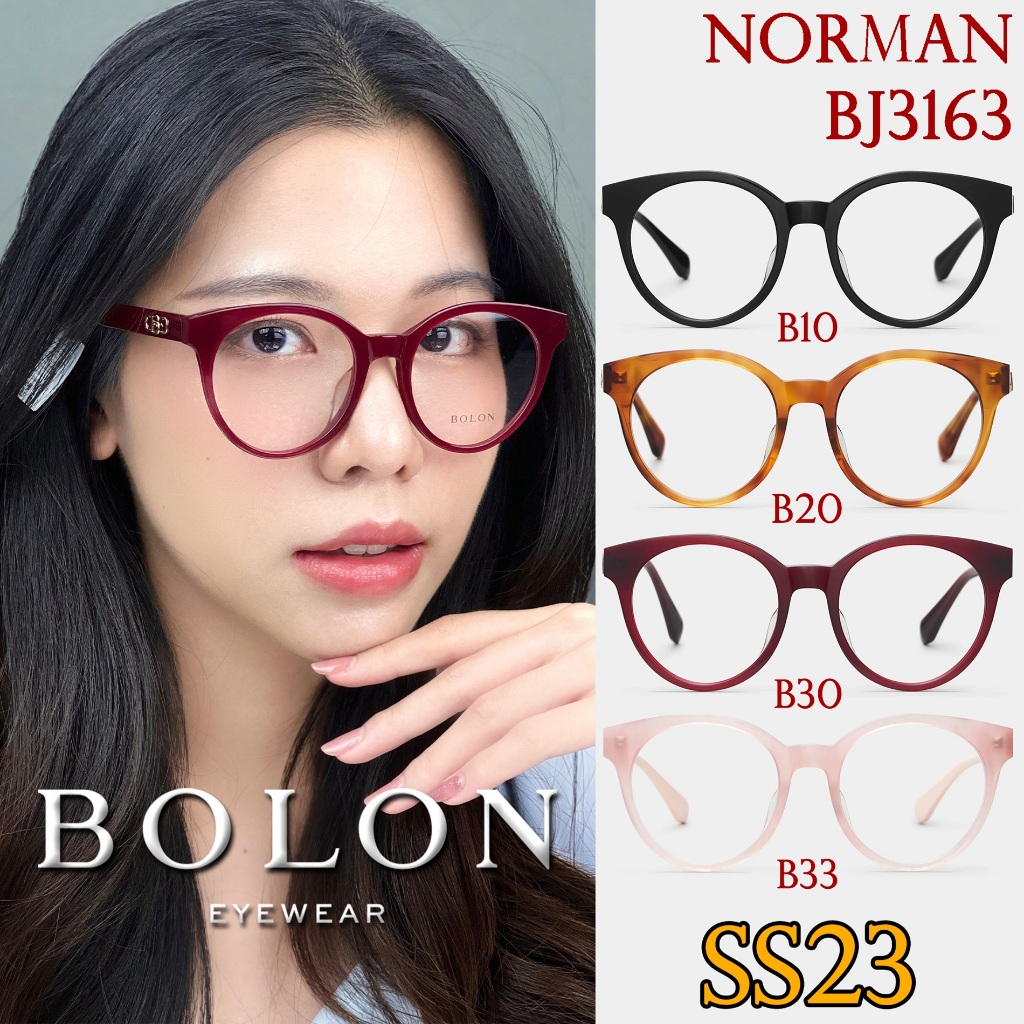 SS23 BOLON กรอบแว่นสายตา รุ่น Norman BJ3163 B10 B20 B30 B33 [ฺAcetate] แว่นของญาญ่า แว่นของเจเจ โบลอน แว่นสายตา