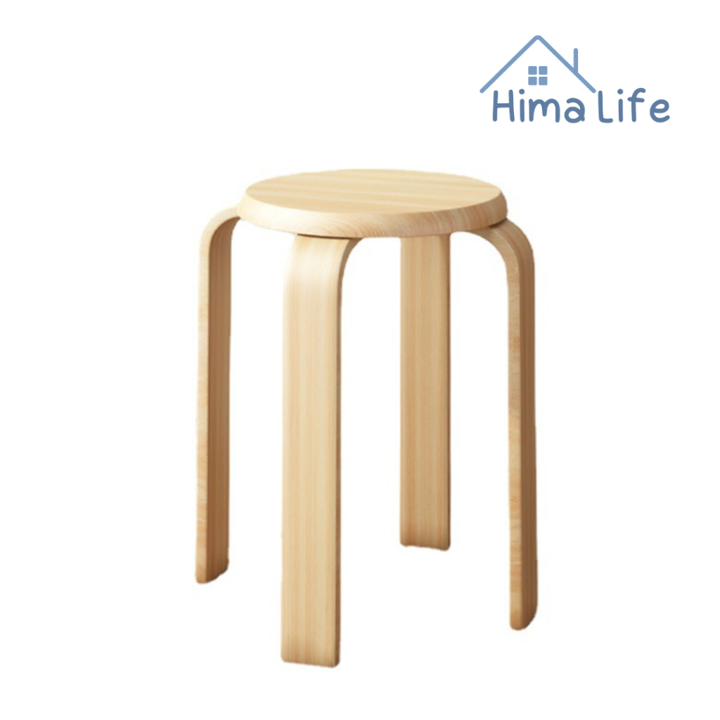 เก้าอี้ไม้ เก้าอี้สตูล wood chair 1ตัว รับน้ำหนัก150kg. สำหรับบ้าน คาเฟ่ Hima Life
