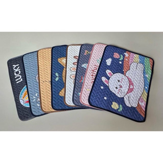 พรมเช็ดเท้าผ้าฝ้ายซ้ำน้ำได้เยี่ยม มีปุ่มยางกันลื่น