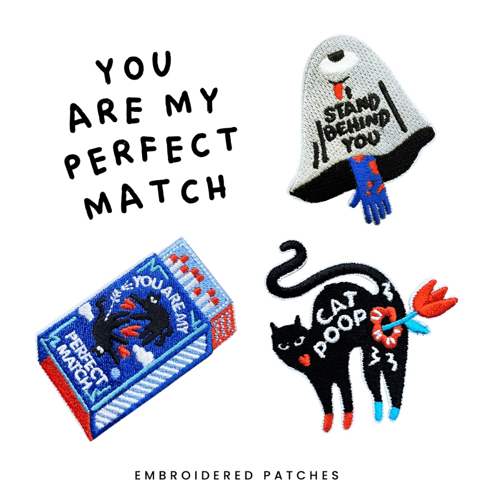 ชุดตัวรีดลายปัก you are my perfect match