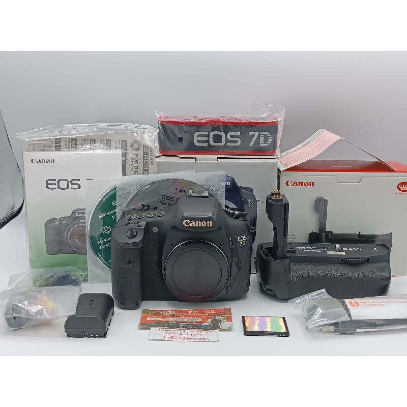 กล้อง Canon 7D พร้อมกริบแท้ อดีตประกันศูนย์ไทย กล้องมือสอง เลนส์มือสอง