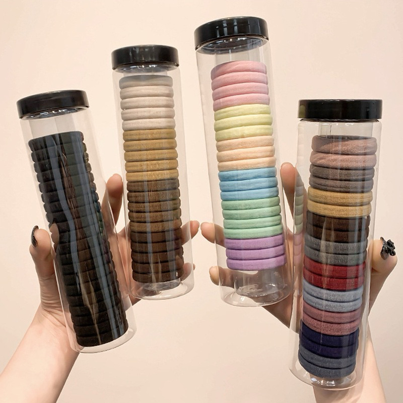 1กล่องมี20ชิ้น ยางมัดผมผ้ากำมะหยี่ฟีล เกาหลีสีเอิร์นโทนสําหรับผู้หญิง แฟชั่นเกาหลี ใหม่ ที่เรียบง่าย ความยืดหยุ่นสูง