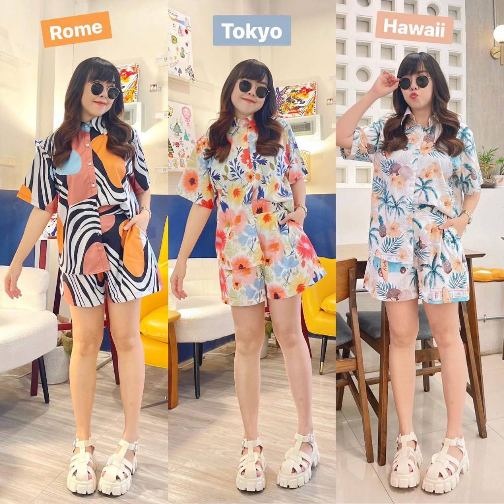Code : SET 4 ลายมาใหม่ (ฺ Butterfly /Hawaii /Rome /Tokyo)